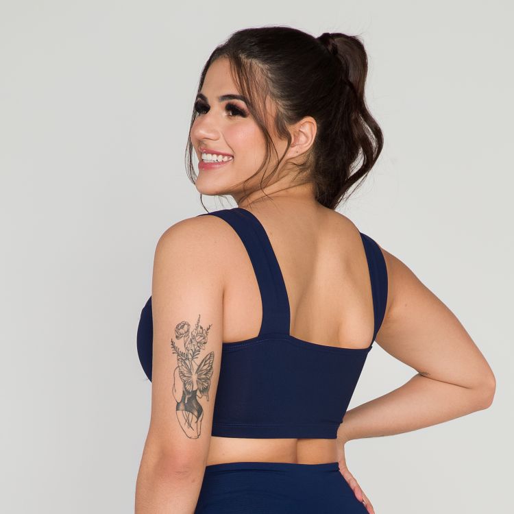 Cropped Fitness Azul